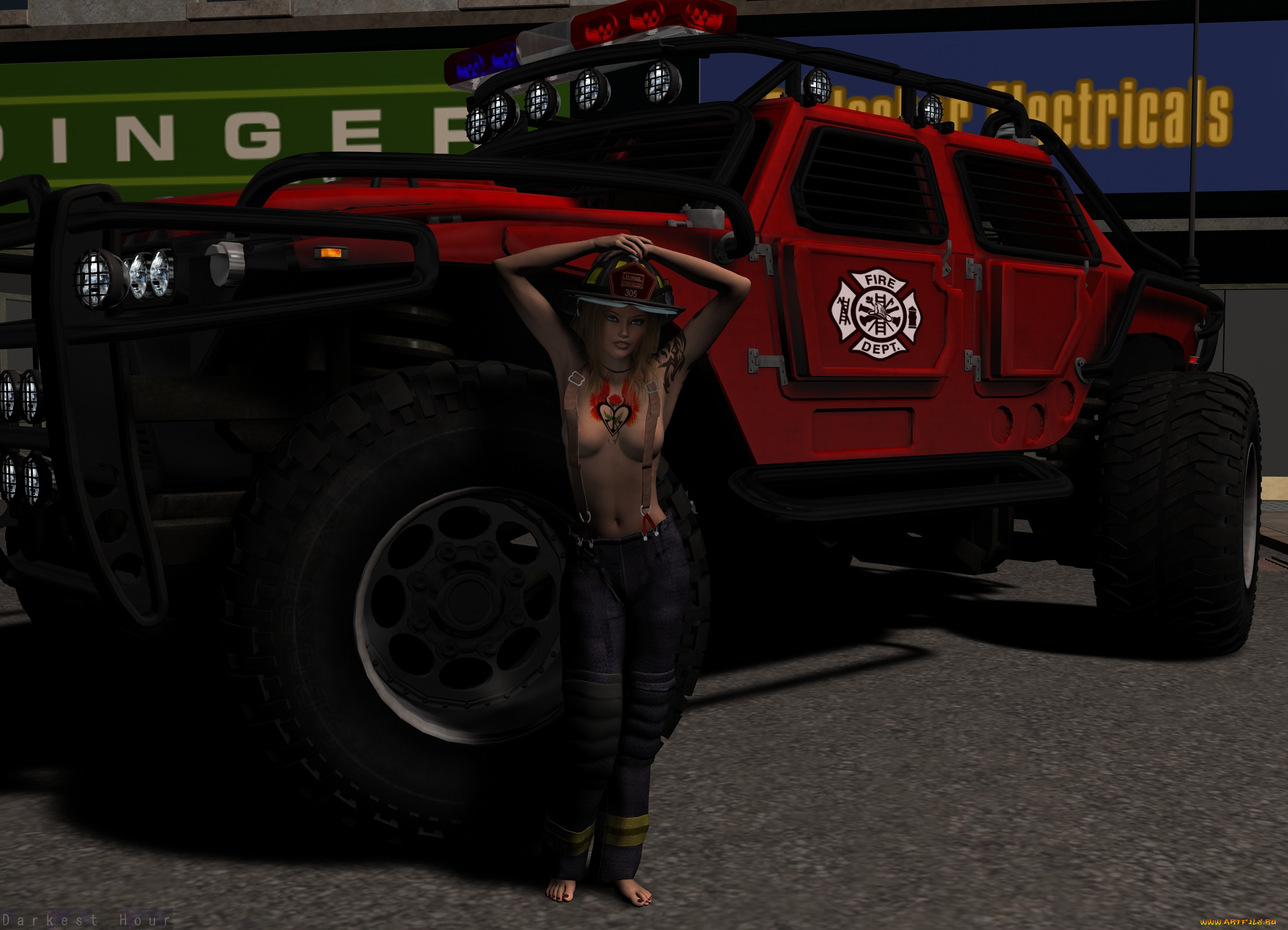 , 3d car&girl, , , , 